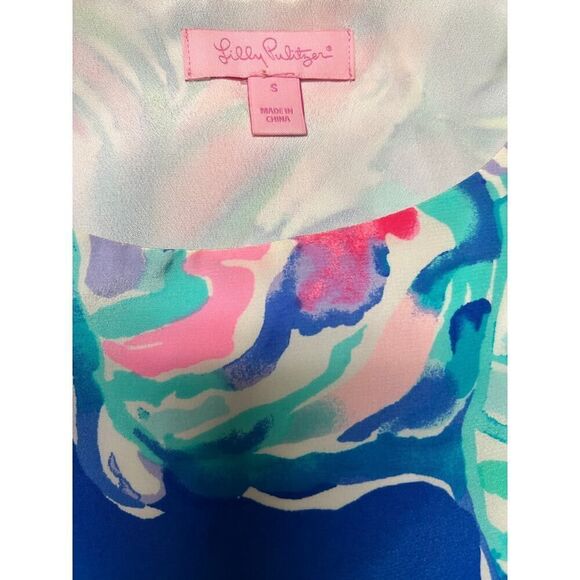 Lilly Pulitzer JACKIE 100% Silk Shift Dress CASA DEL SOL Small Rare - Picture 4 of 7